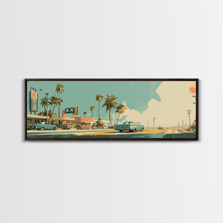 Retro Racing Car Game Poster Without Text Canvas Print, Game Room Art, Home Decor, Game Room Decor, Play, Wall Art Set, GRA-3x1-76