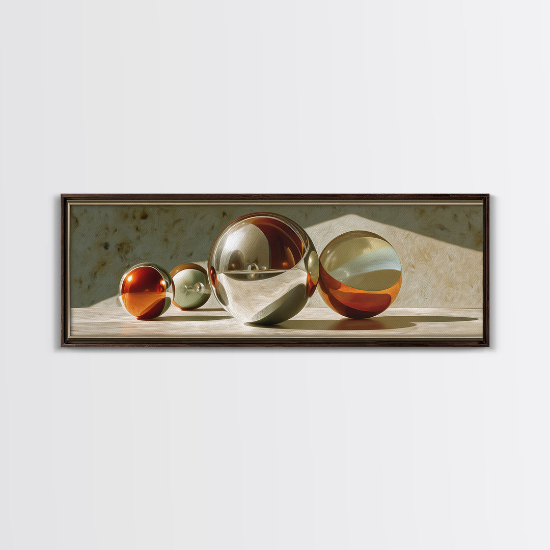 Pinball Silver Ball Canvas Print, Game Room Art, Playroom Wall Decor, Game Room Decor, Oil Painting, Play, Statement Artwork, GRA-3x1-85