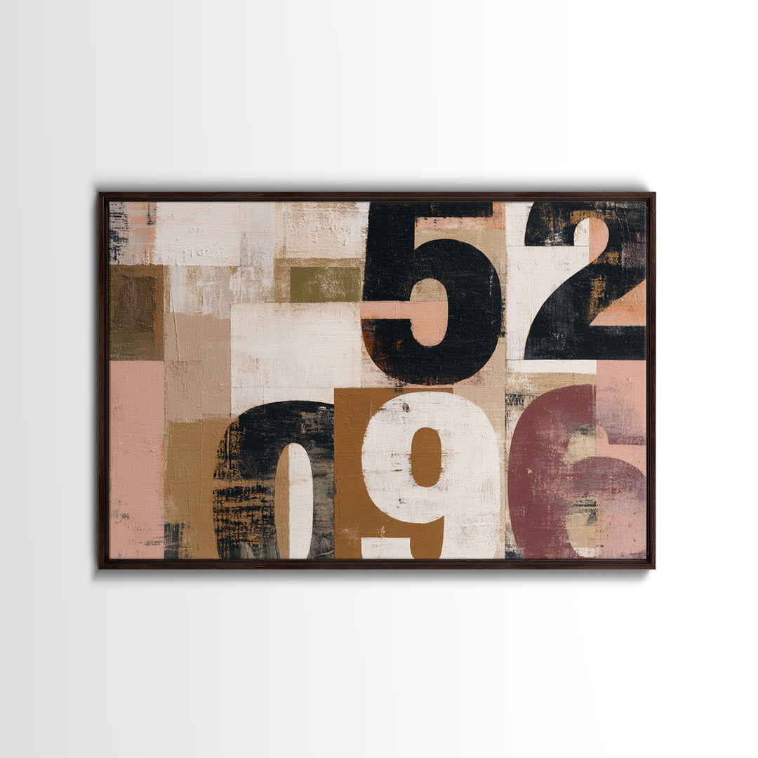 Scoreboard Numbers as Abstract Design Canvas Print, Game Room Art, Black Woman Art, Game Room Decor, Fine Art, Play, Retro Art, GRA-3x2-52