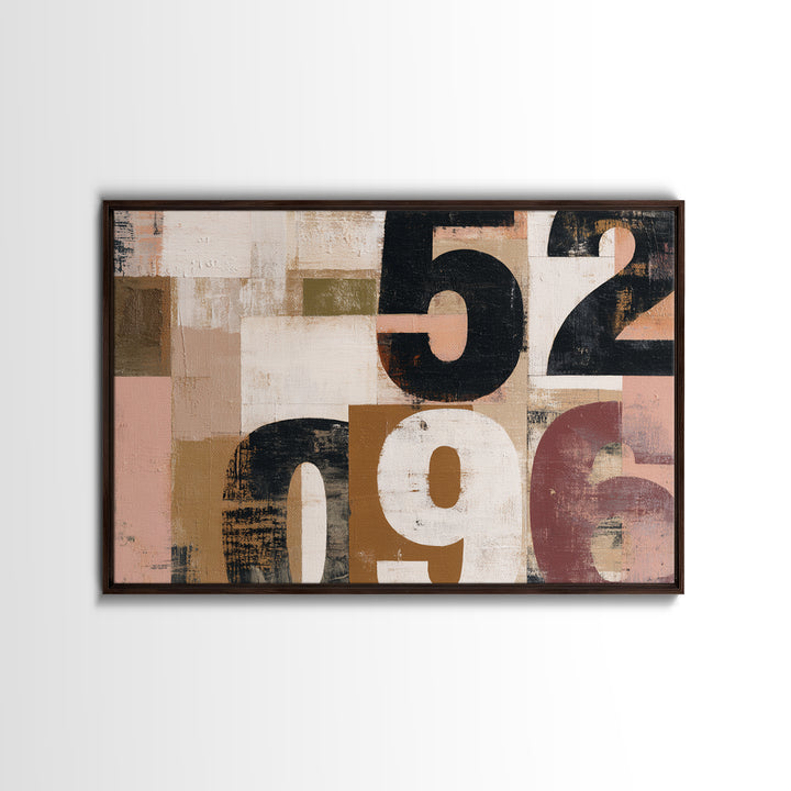 Scoreboard Numbers as Abstract Design Canvas Print, Game Room Art, Black Woman Art, Game Room Decor, Fine Art, Play, Retro Art, GRA-3x2-52