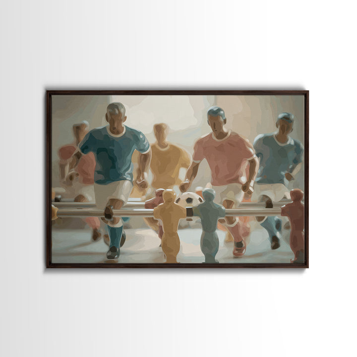 Foosball Player Figures Canvas Print, Game Room Art, Pop Art, Game Room Decor, Oil Painting, Play, Fine Art Print, GRA-3x2-61