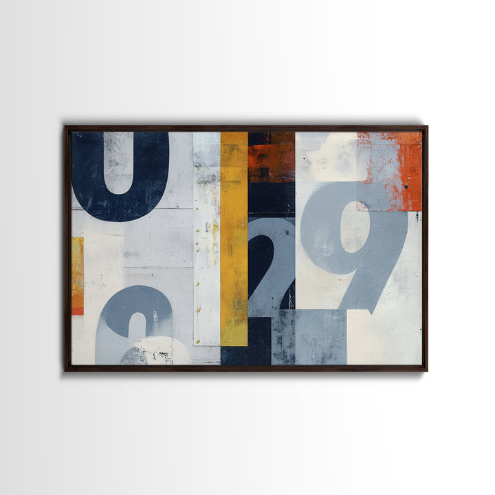 Scoreboard Numbers as Abstract Design Canvas Print, Game Room Art, Kids Room Wall Art, Game Room Decor, Fine Art, Play, GRA-3x2-76