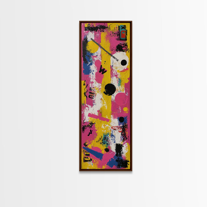 Bright Skateboard Ramp Color Fields Framed Canvas Print, Graffiti Art, Canvas Art, Living Room Decor, Fine Art, Street, GRF-1x3-84