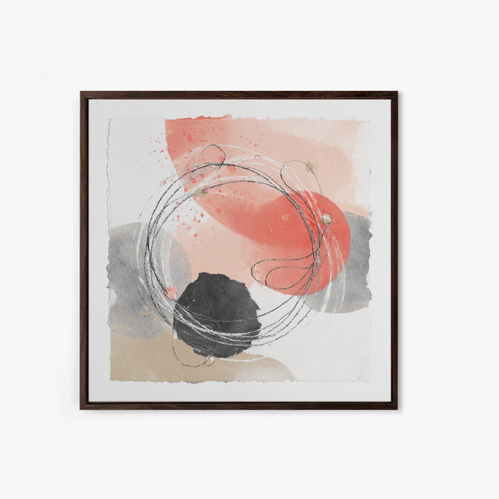 Jump Rope Motion Forming Circular Energy Lines Framed Canvas Print, Gym Art, Room Decor, Gym Decor, Abstract Art, Strength, GYM-1x1-29