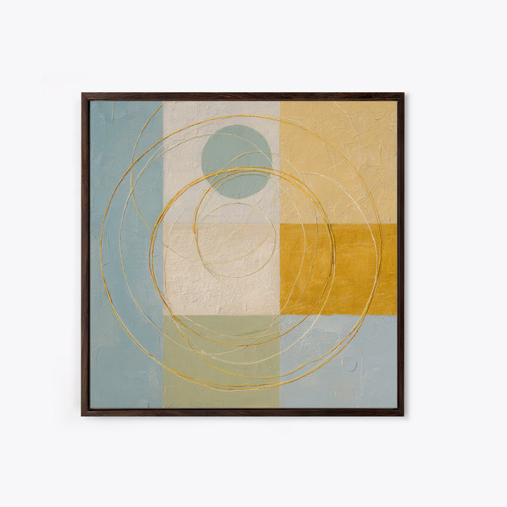 Jump Rope Motion Forming Circular Energy Lines Framed Canvas Print, Gym Art, Room Decor, Gym Decor, Abstract Art, Strength, GYM-1x1-53