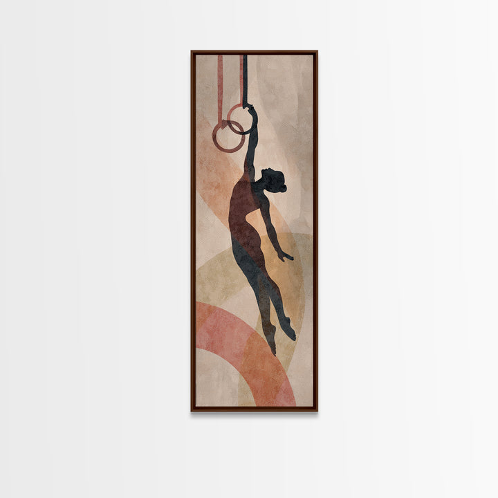 Gymnast Rings Athlete Canvas Print, Gym Art, Home Gym Decor, Gym Decor, Abstract Art, Strength, Art Print, Room Decor, GYM-1x3-51