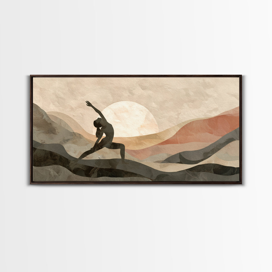 Fitness Woman Stretching Canvas Print, Gym Art, Canvas Wall Art, Gym Decor, Fine Art, Strength, Cool Posters, Sports Poster, GYM-2x1-41