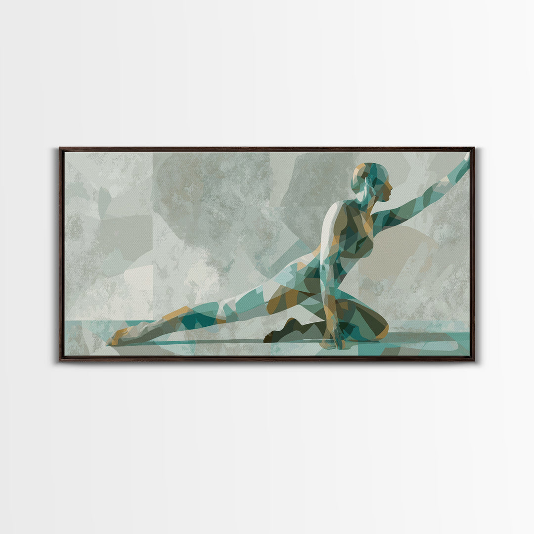 Fitness Woman Stretching Canvas Print, Gym Art, Sports Decor, Gym Decor, Fine Art, Strength, Home Gym Sign, Gallery Decor, GYM-2x1-89