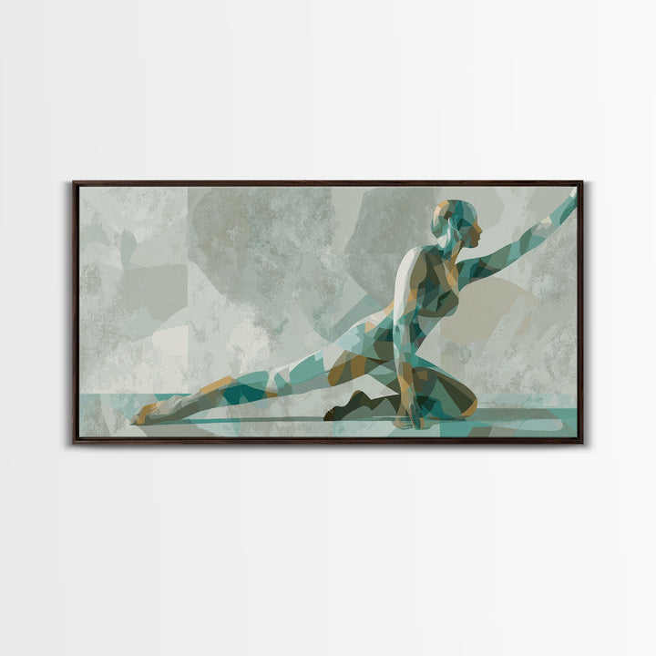 Fitness Woman Stretching Canvas Print, Gym Art, Sports Decor, Gym Decor, Fine Art, Strength, Home Gym Sign, Gallery Decor, GYM-2x1-89