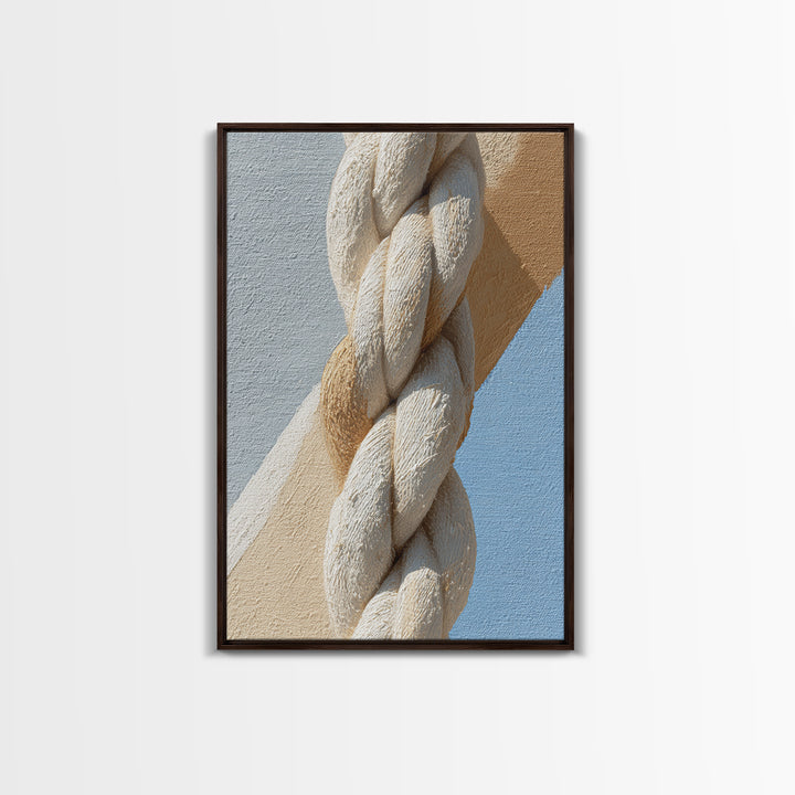 Cross Training Rope Wave Abstraction Framed Canvas Print, Gym Art, Gym Decor, Fine Art, Strength, Statement Artwork, Boho Decor, GYM-2x3-28