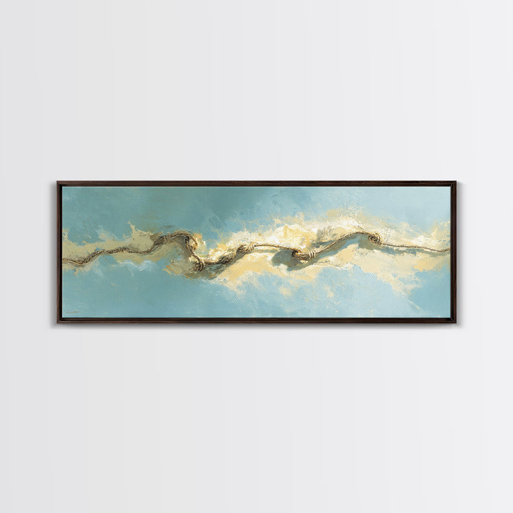 Cross Training Rope Wave Abstraction Framed Canvas Print, Gym Art, Gym Decor, Abstract Art, Strength, Luxury Decor, Art Print, GYM-3x1-12