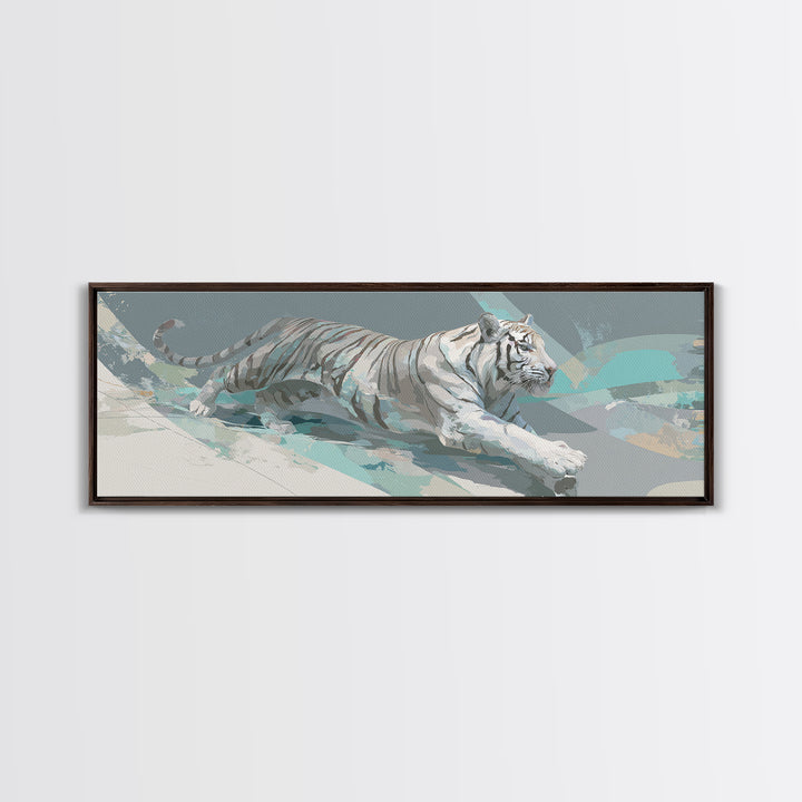 Tiger Representing Strength and Focus Canvas Print, Gym Art, Gym Decor, Fine Art, Strength, Statement Artwork, Boho Decor, GYM-3x1-33