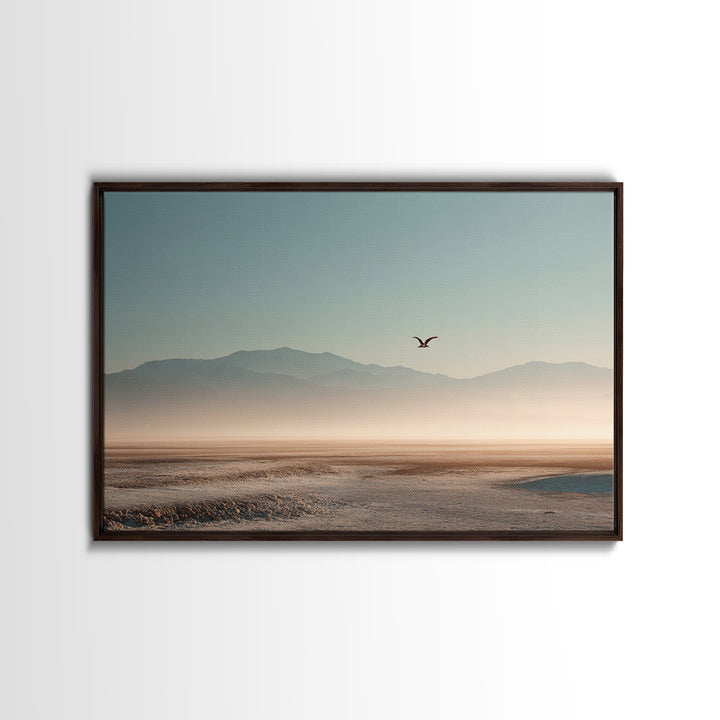 Eagle Soaring as Motivation Symbol Framed Canvas Print, Gym Art, Wall Art, Gym Decor, Oil Painting, Strength, Man Cave Decor, GYM-3x2-100