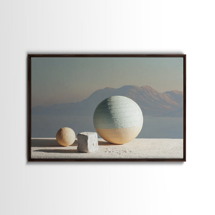 Medicine Ball and Chalk Still Life Canvas Print, Gym Art, Printable Wall Art, Gym Decor, Fine Art, Strength, Sports Decor, GYM-3x2-75
