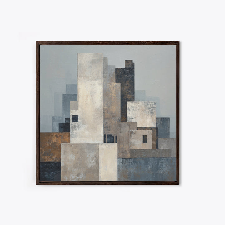 Quiet City Skyline Canvas Print, Hotel Art, Travel Poster, Hotel Decor, Abstract Art, Boutique, Minimalist Decor, HOT-1x1-26
