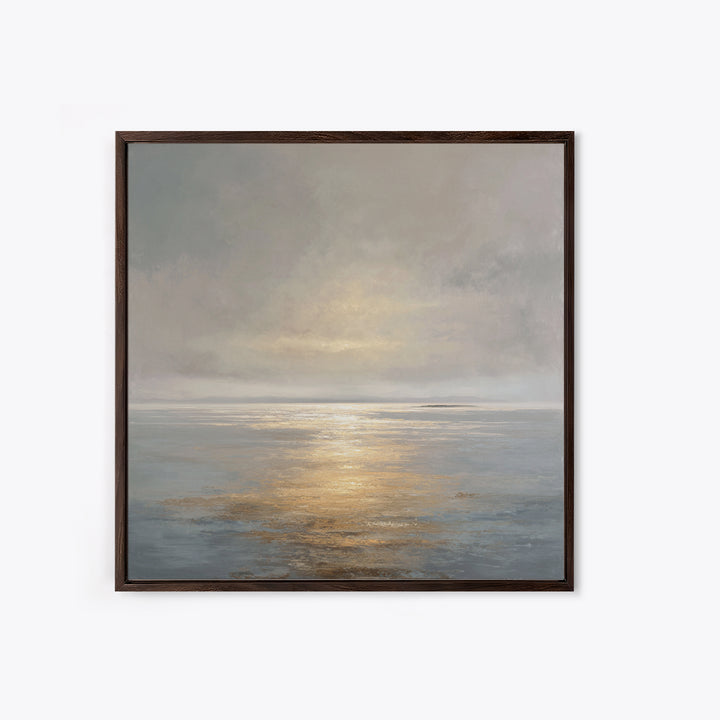 Large Calming Seascape Canvas Print, Hotel Art, Art Deco, Hotel Decor, Boutique, Minimalist Wall Art, Gallery Wall Art, HOT-1x1-3