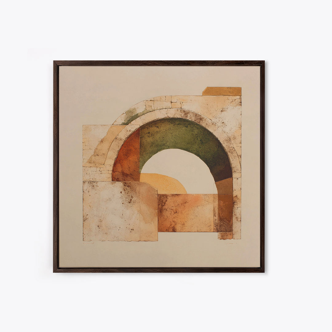 Modern Geometric Composition Canvas Print, Hotel Art, Beach House Decor, Hotel Decor, Abstract Art, Boutique, Contemporary Art, HOT-1x1-55