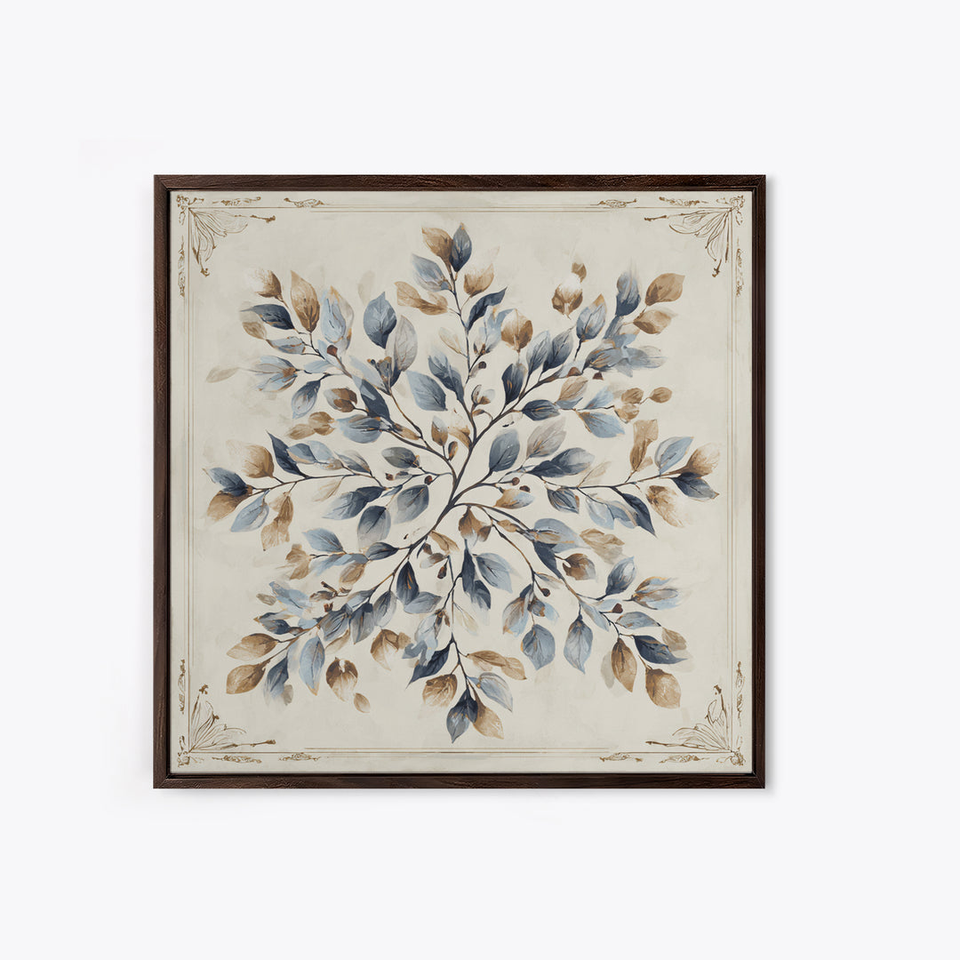 Elegant Botanical Branch on Ivory Ground Canvas Print, Hotel Art, Poster, Hotel Decor, Fine Art, Boutique, Wood Wall Art, HOT-1x1-77