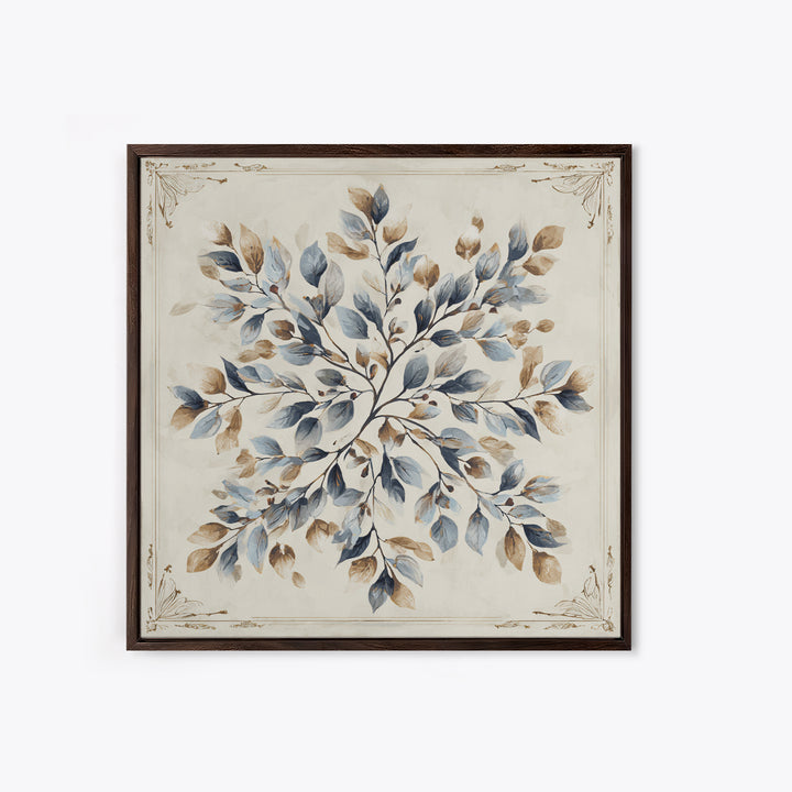 Elegant Botanical Branch on Ivory Ground Canvas Print, Hotel Art, Poster, Hotel Decor, Fine Art, Boutique, Wood Wall Art, HOT-1x1-77
