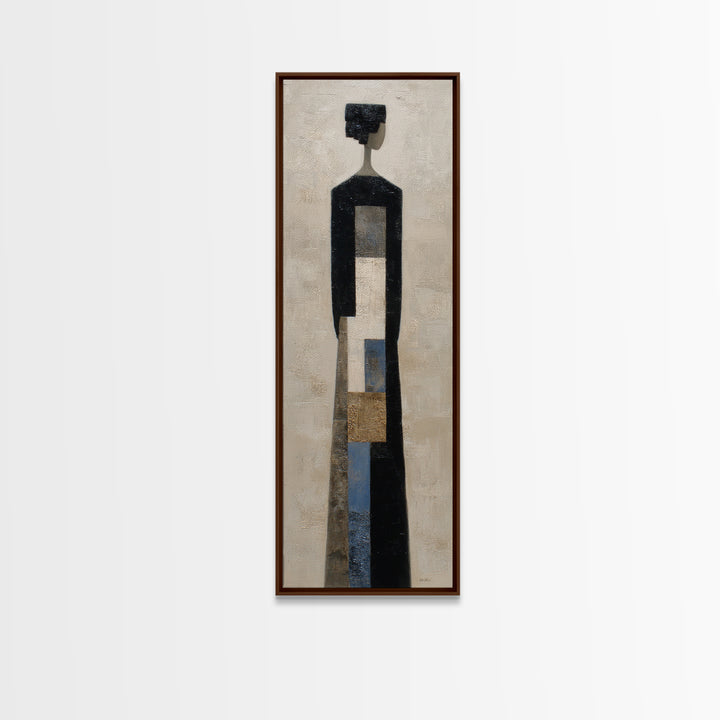 Simple Black Line Figure Canvas Print, Hotel Art, Living Room Decor, Hotel Decor, Boutique, City Wall Art, Beach House Decor, HOT-1x3-11