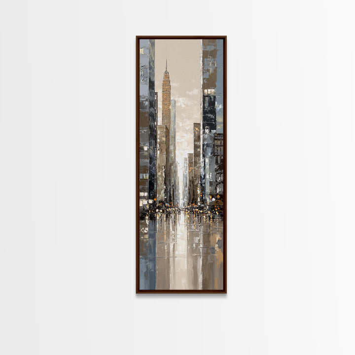 Quiet City Skyline Canvas Print, Hotel Art, Gallery Decor, Hotel Decor, Fine Art, Boutique, Wall Art, Home Decor, Poster, HOT-1x3-14