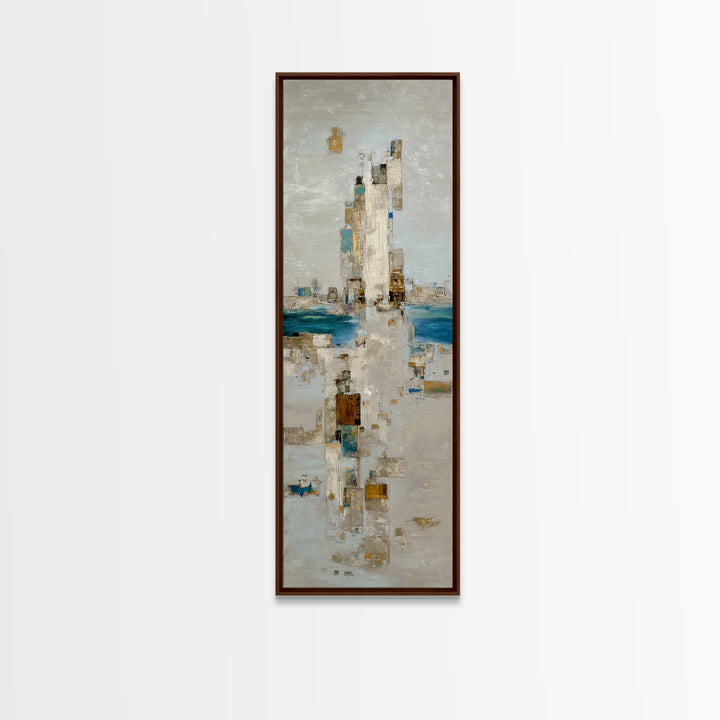 Large Calming Seascape Framed Canvas Print, Hotel Art, Art Deco, Hotel Decor, Fine Art, Boutique, Minimalist Wall Art, HOT-1x3-15