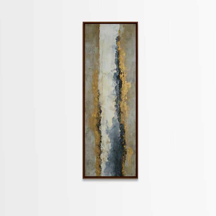 Gold Accented Abstract for Upscale Lobby Canvas Print, Hotel Art, Mid Century Modern, Hotel Decor, Abstract Art, Boutique, HOT-1x3-25