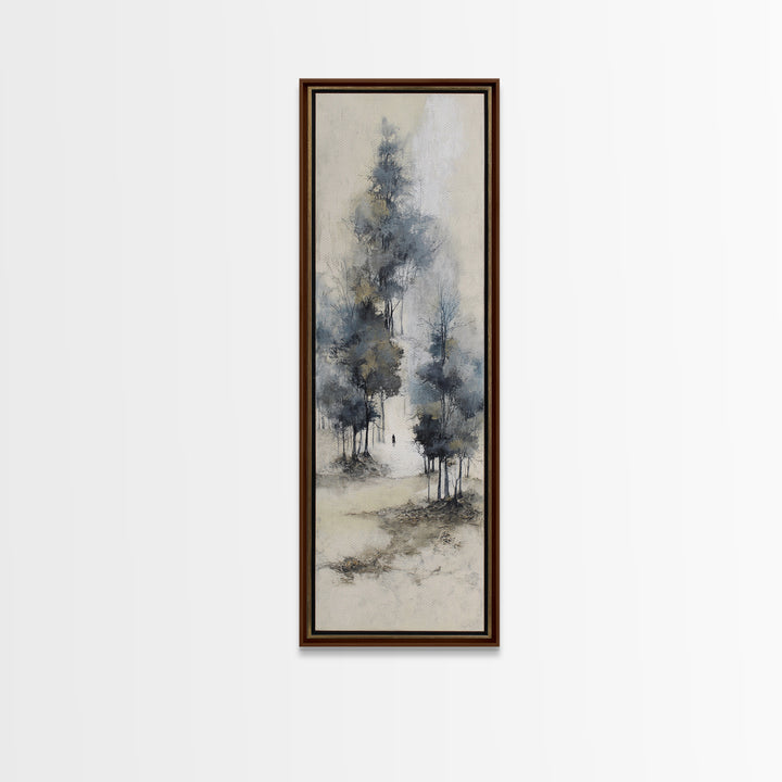 Japanese Ink Landscape Framed Canvas Print, Hotel Art, City Wall Art, Hotel Decor, Fine Art, Boutique, Minimalist Decor, HOT-1x3-30