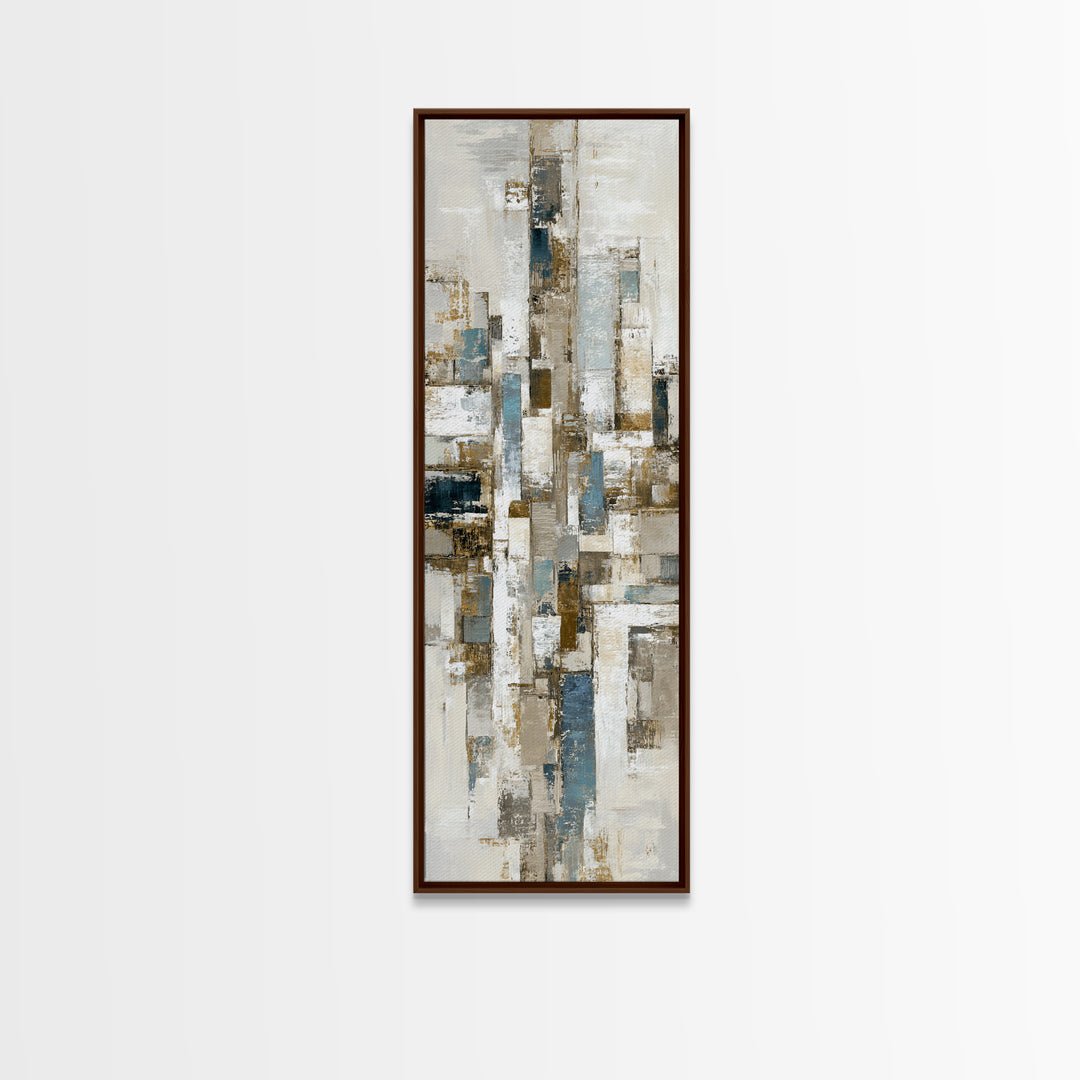 City Map Abstract Lines Without Readable Labels Framed Canvas Print, Hotel Art, Print, Hotel Decor, Abstract Art, Boutique, HOT-1x3-36