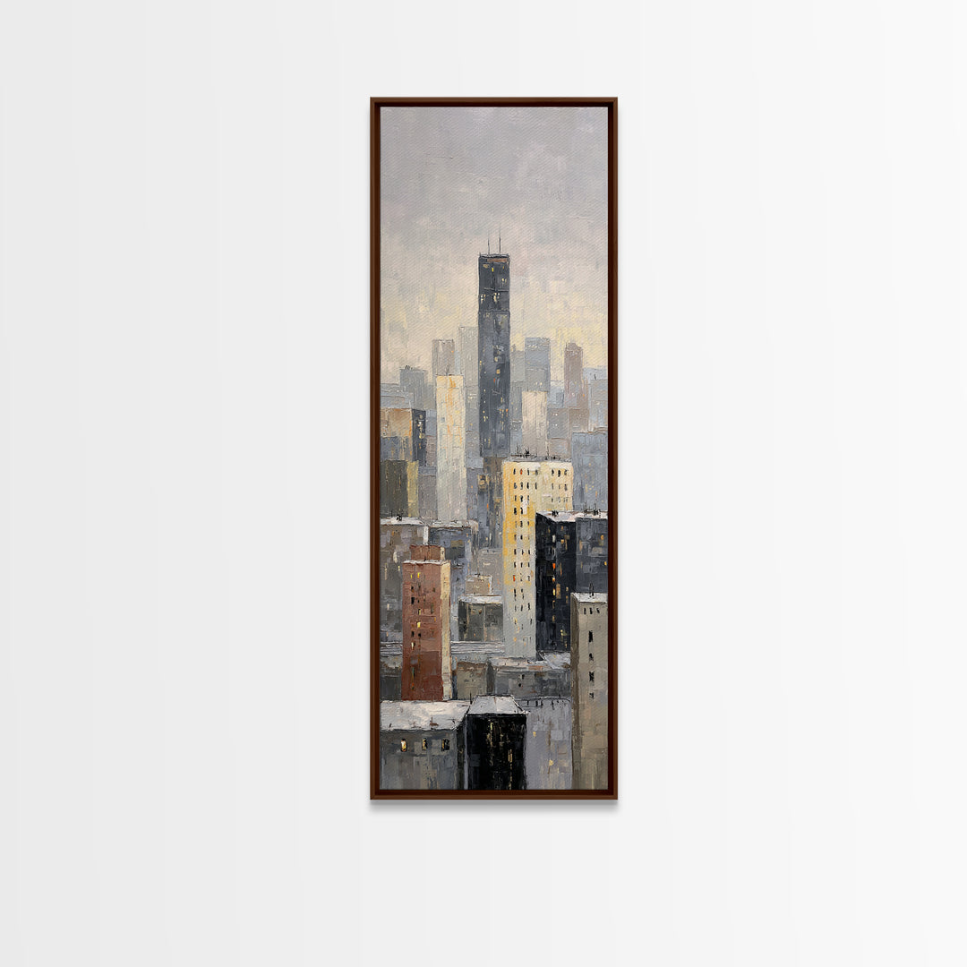 Quiet City Skyline Canvas Print, Hotel Art, Gallery Decor, Hotel Decor, Fine Art, Boutique, Wall Art, Home Decor, Poster, HOT-1x3-38