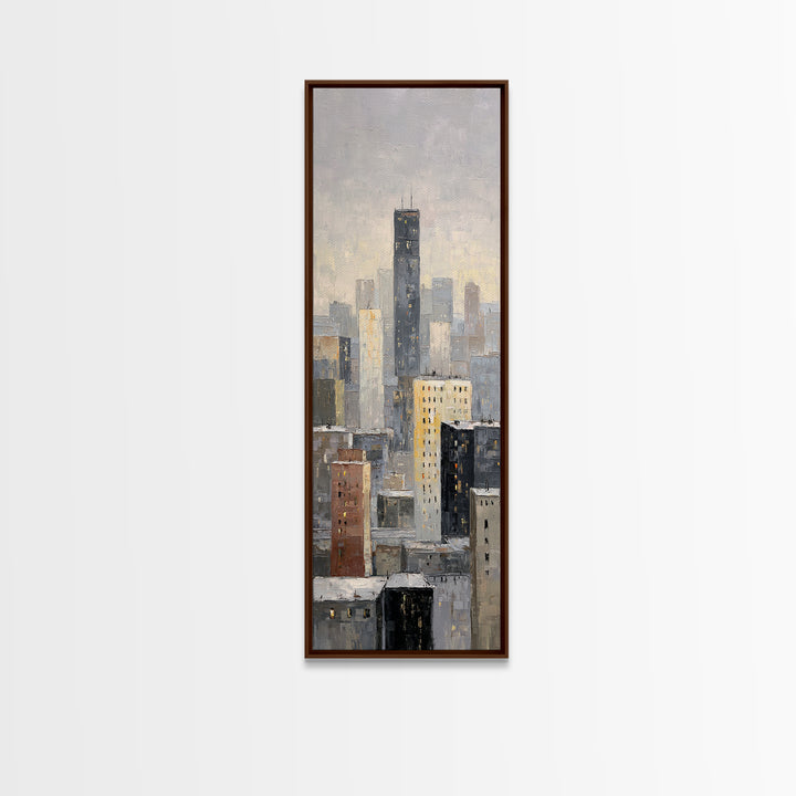 Quiet City Skyline Canvas Print, Hotel Art, Gallery Decor, Hotel Decor, Fine Art, Boutique, Wall Art, Home Decor, Poster, HOT-1x3-38