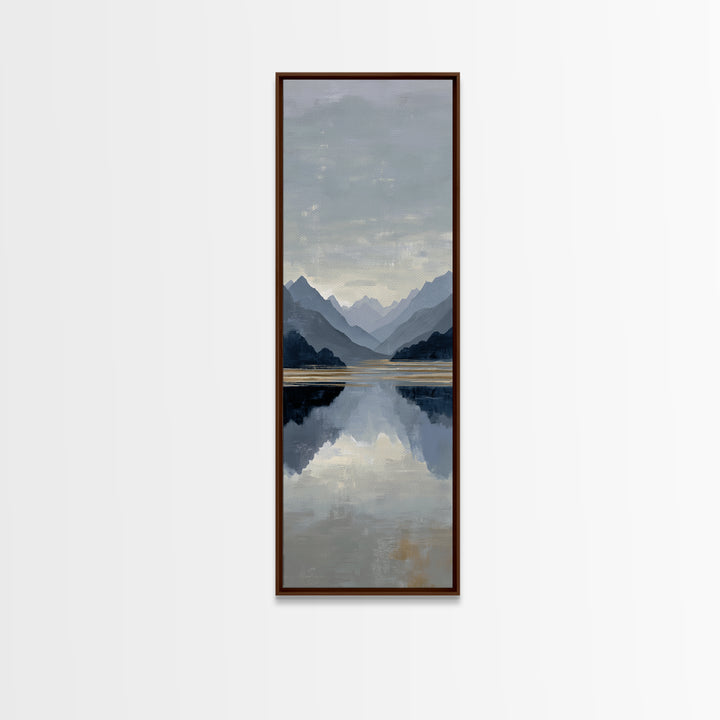 Serene Mountain Lake for Boutique Hotel Mood Canvas Print, Hotel Art, Art Print, Hotel Decor, Oil Painting, Boutique, HOT-1x3-44