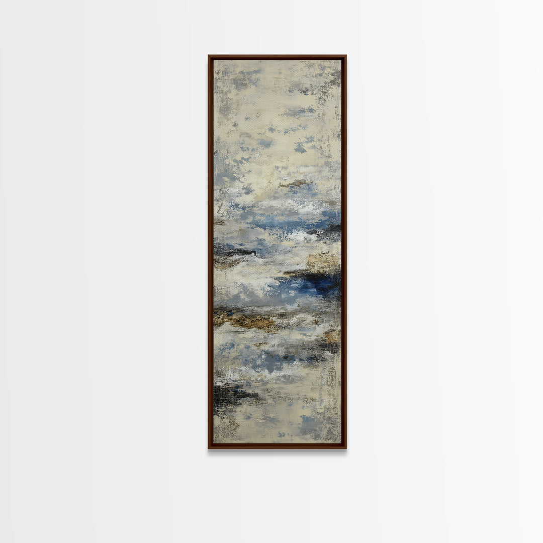 Soft Abstract Wave Forms Framed Canvas Print, Hotel Art, Modern Decor, Hotel Decor, Abstract Art, Boutique, Poster, Wall Decor, HOT-1x3-46