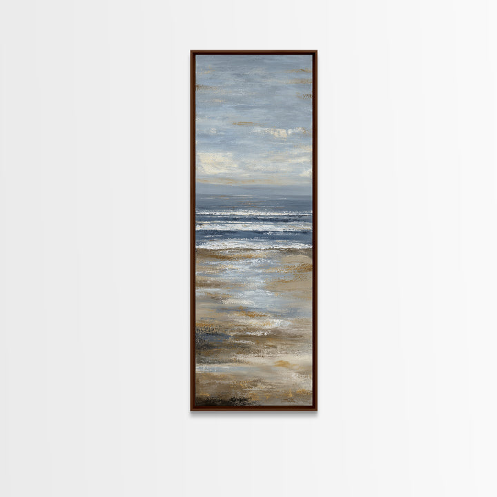 Mediterranean Terrace View Focused on Sea and Framed Canvas Print, Hotel Art, Modern Wall Art, Hotel Decor, Fine Art, Boutique, HOT-1x3-47
