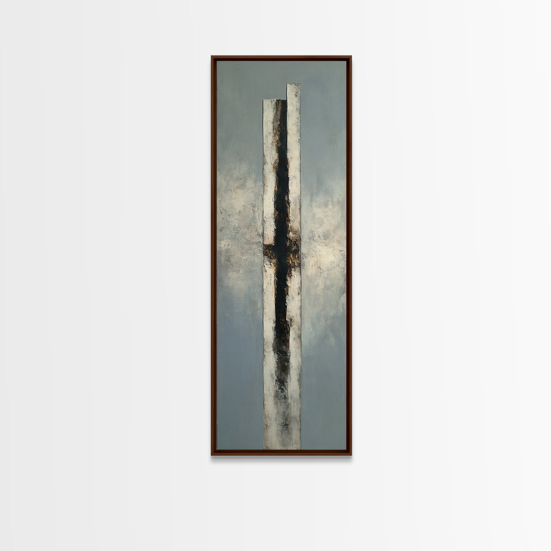 Minimal Sculpture Shapes Canvas Print, Hotel Art, Hazbin Hotel, Hotel Decor, Abstract Art, Boutique, Coastal Wall Art, HOT-1x3-48