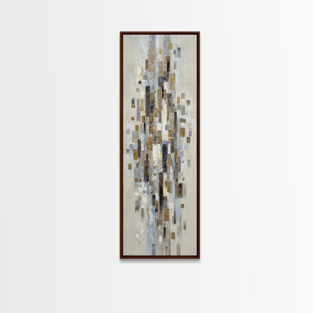 Gold Accented Abstract for Upscale Lobby Canvas Print, Hotel Art, Modern Decor, Hotel Decor, Abstract Art, Boutique, Poster, HOT-1x3-49