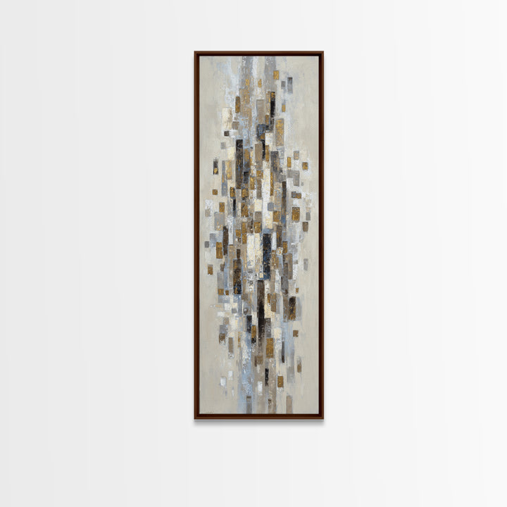 Gold Accented Abstract for Upscale Lobby Canvas Print, Hotel Art, Modern Decor, Hotel Decor, Abstract Art, Boutique, Poster, HOT-1x3-49