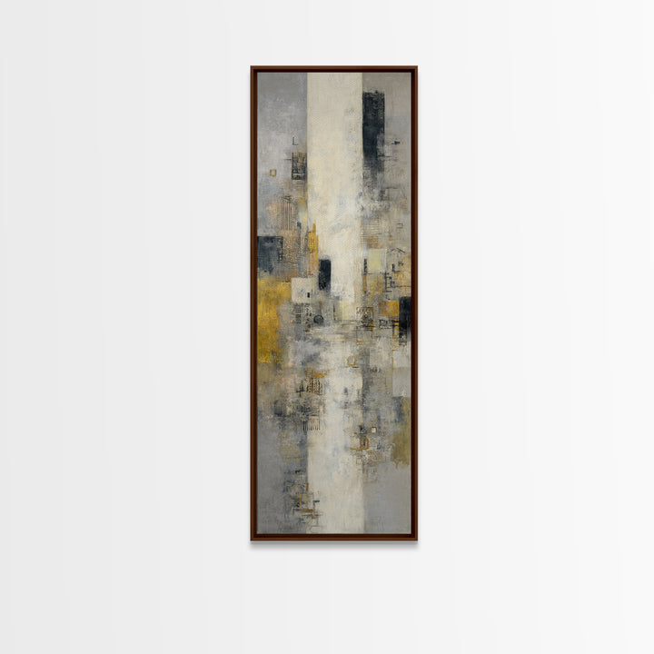 Large Cloudscape with Subtle Drama Framed Canvas Print, Hotel Art, Textured Painting, Hotel Decor, Fine Art, Boutique, HOT-1x3-53