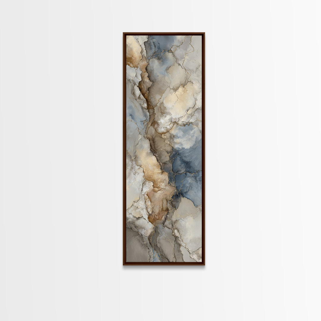 Abstract Marble Texture Canvas Print, Hotel Art, Coastal Wall Art, Hotel Decor, Boutique, Fine Art Print, Statement Artwork, HOT-1x3-55