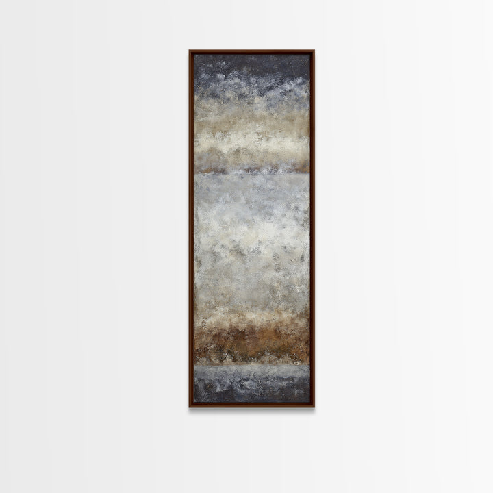 Sophisticated Neutral Abstract Framed Canvas Print, Hotel Art, Hotel Decor, Abstract Art, Boutique, Living Room Decor, HOT-1x3-61