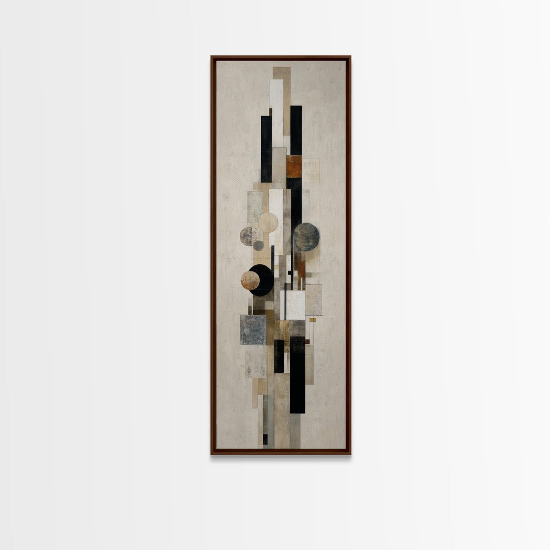 Modern Geometric Composition Canvas Print, Hotel Art, Beach House Decor, Hotel Decor, Abstract Art, Boutique, Contemporary Art, HOT-1x3-67