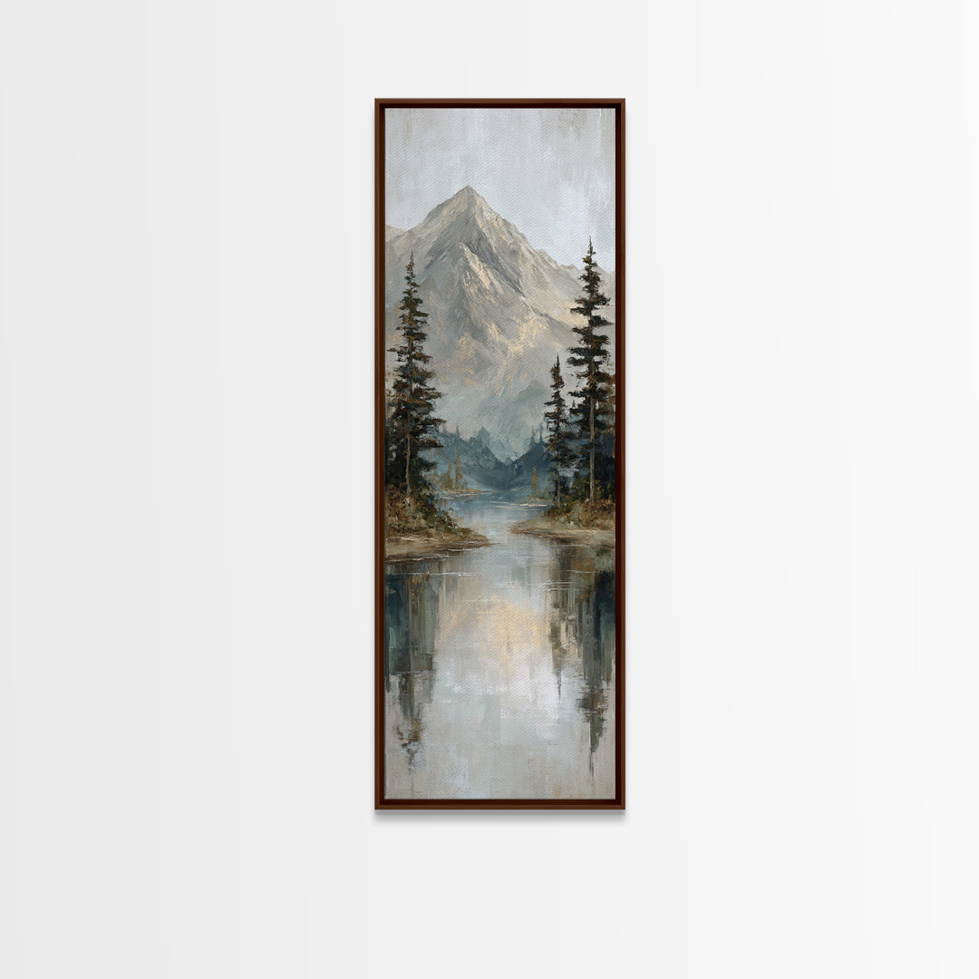 Serene Mountain Lake for Boutique Hotel Mood Canvas Print, Hotel Art, Modern Wall Art, Hotel Decor, Fine Art, Boutique, HOT-1x3-68