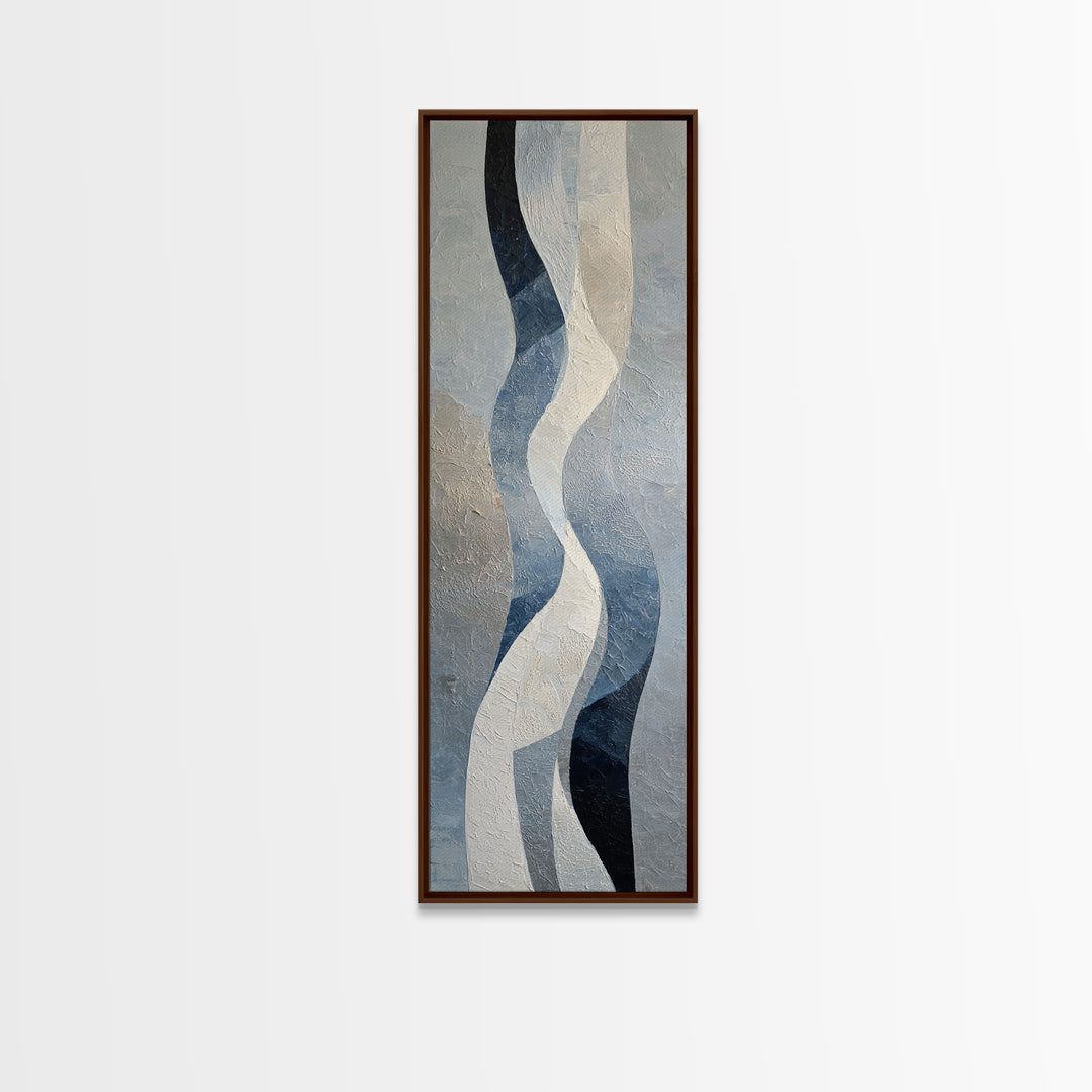 Soft Abstract Wave Forms Framed Canvas Print, Hotel Art, Modern Decor, Hotel Decor, Abstract Art, Boutique, Poster, Wall Decor, HOT-1x3-70