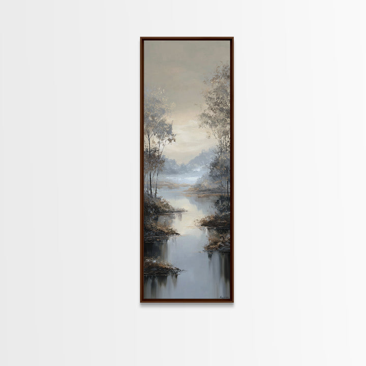 Luxury Monochrome Landscape Canvas Print, Hotel Art, Wall Art, Hotel Decor, Fine Art, Boutique, Abstract Art, Framed Art, HOT-1x3-90