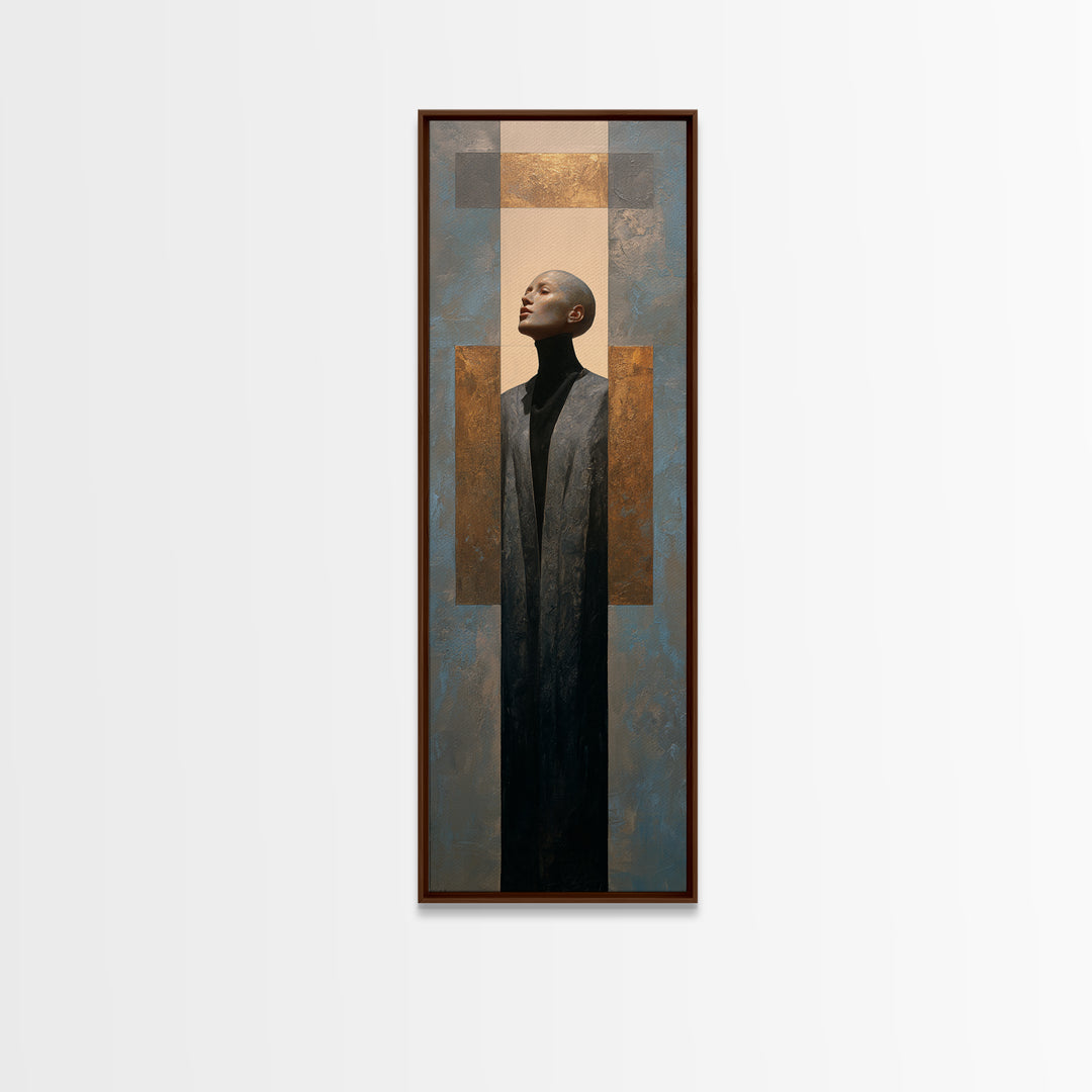 Minimal Sculpture Shapes Framed Canvas Print, Hotel Art, Beach Prints, Hotel Decor, Fine Art, Boutique, Room Decor, HOT-1x3-96