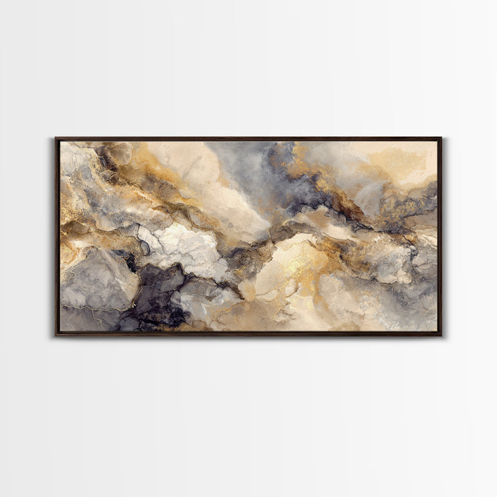 Abstract Marble Texture Framed Canvas Print, Hotel Art, Hotel Decor, Abstract Art, Boutique, Framed Art, Wood Wall Art, HOT-2x1-15
