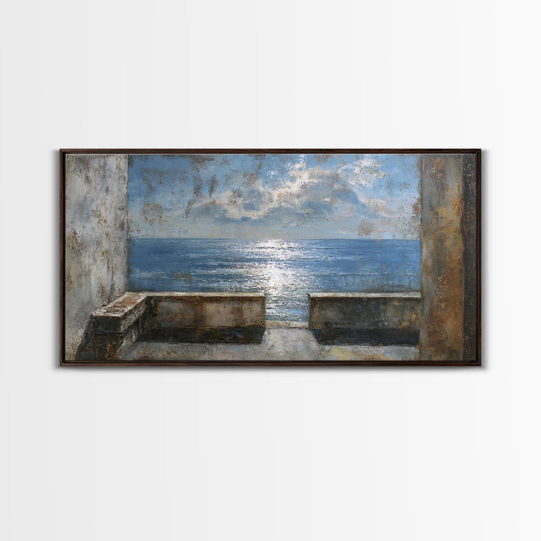 Panoramic Desert Horizon Framed Canvas Print, Hotel Art, Fine Art Print, Hotel Decor, Fine Art, Boutique, Wall Decor, HOT-2x1-16