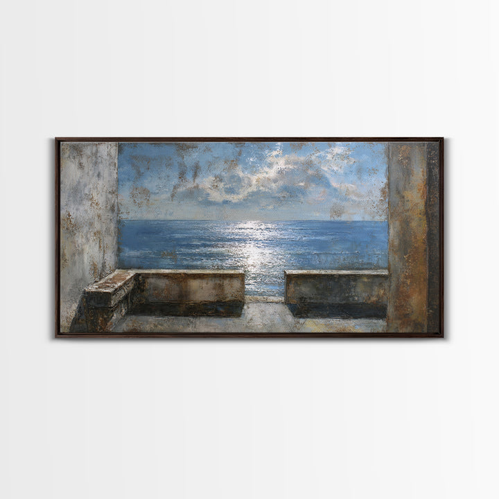 Panoramic Desert Horizon Framed Canvas Print, Hotel Art, Fine Art Print, Hotel Decor, Fine Art, Boutique, Wall Decor, HOT-2x1-16