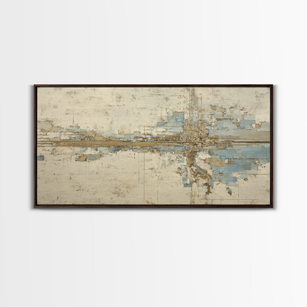 City Map Abstract Lines Without Readable Labels Framed Canvas Print, Hotel Art, Statement Artwork, Hotel Decor, Abstract Art, HOT-2x1-20