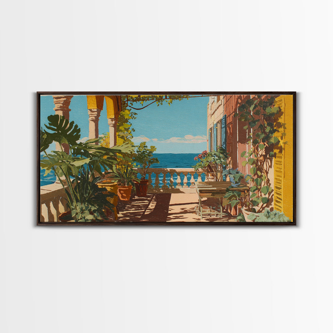 Serene Mountain Lake for Boutique Hotel Mood Framed Canvas Print, Hotel Art, Contemporary Art, Hotel Decor, Fine Art, Boutique, HOT-2x1-28